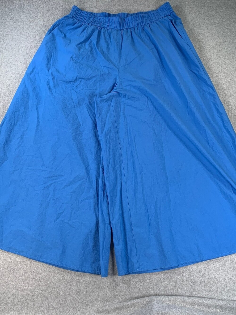 Eileen Fisher Wide-Leg Culottes Pants Blue Women's Size Medium